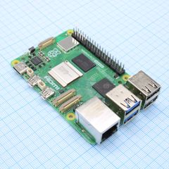 Микрокомпьютер одноплатный Raspberry Pi 5 на основе ARM Cortex-A76 4 ядра, ОЗУ 16 Гб
