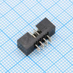 IDC разъем, вилка на плату прямая двухрядная 8pin(2x4)., шаг 2.00мм