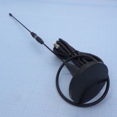 GSM 900/1800; 50Ом; 5,5 дБ; КСВ 1,9:1; магнитная база 65мм; длина кабеля 2м; ветровая нагрузка: 150км/ч; FME-F-разъем