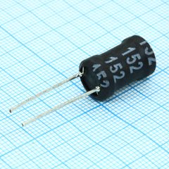 Радиальная индуктивность 1500uH 0,52A 1.3Ohm DCR p=6.5mm