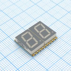 2-х разрядный сегментный индикатор smd 10,16мм/красный/630нм/21-54мкд/ОА