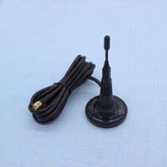 GSM 900/1800; 50Ом; 5,0 дБ; КСВ 1,9:1; магнитная база 50мм; длина кабеля 2м; ветровая нагрузка: 200км/ч; SMA-M-разъем