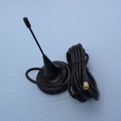 GSM 900/1800; 50Ом; 5,0 дБ; КСВ 1,9:1; магнитная база 65мм; длина кабеля 3м; ветровая нагрузка: 150км/ч; SMA-M-разъем