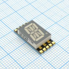 1 разрядный сегментный индикатор smd 10,16мм/красный/640нм/4.7-16.2мкд/ОА