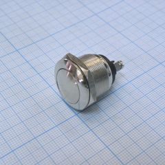 кнопка антивандальная 2A 250VAC, 50000 Cycles, -25℃~+85℃, IP66, M19*0.75mm OFF-(ON)