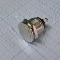 Кнопка антивандальная d19 3A 250B (2c) OFF-(ON) плоская