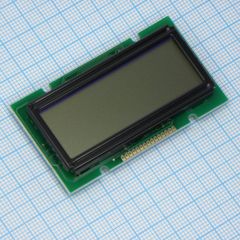 ЖКИ знакосинтезирующий 12 x 2, STN Серый Позитивный/отражающий без подсветки, размеры 55.7x32 мм, видимая область 46x14.5 мм, -20...70°C, контактные площадки снизу 15 выводов