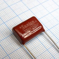 Конденсатор полипропиленовый 250В 0.33мкФ  ±10% 18x9x14мм +85°C