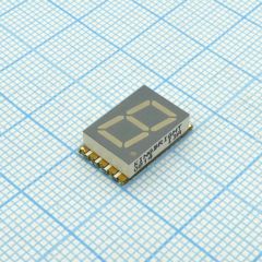 1 разрядный сегментный индикатор smd 10,16мм/красный/630нм/14-27мкд/ОА