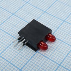 Светодиодный модуль 2LEDх3мм/красный/625нм/12-30мкд/50°