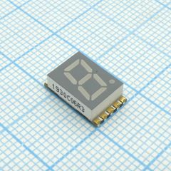 1 разрядный сегментный индикатор smd 7,62мм/оранжевый/605нм/5.6-11мкд/ОК