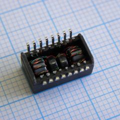 Телекоммуникационный трансформатор,1CT:1CT/1CT:1CT 1.5Ohm Prim. DCR 1.5Ohm Sec. DCR 16Term. Gull Wing SMD
