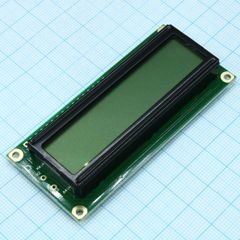 ЖКИ знакосинтезирующий 16 x 2, FSTN Позитивный/прозрачно-отражающий светодиодная подсветка Белая, размеры 80x36 мм, видимая область 66x16 мм, -20...70°C