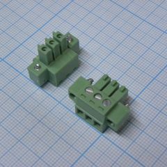 Разъемный клеммный блок, 3 контакта. Серия 15EDGKM-3.81