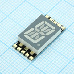 1 разрядный сегментный индикатор smd 10,16мм/красный/630нм/14-36мкд/ОА
