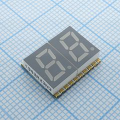 2-х разрядный сегментный индикатор smd 7,62мм/зеленый/570нм/3.6-12мкд/ОА