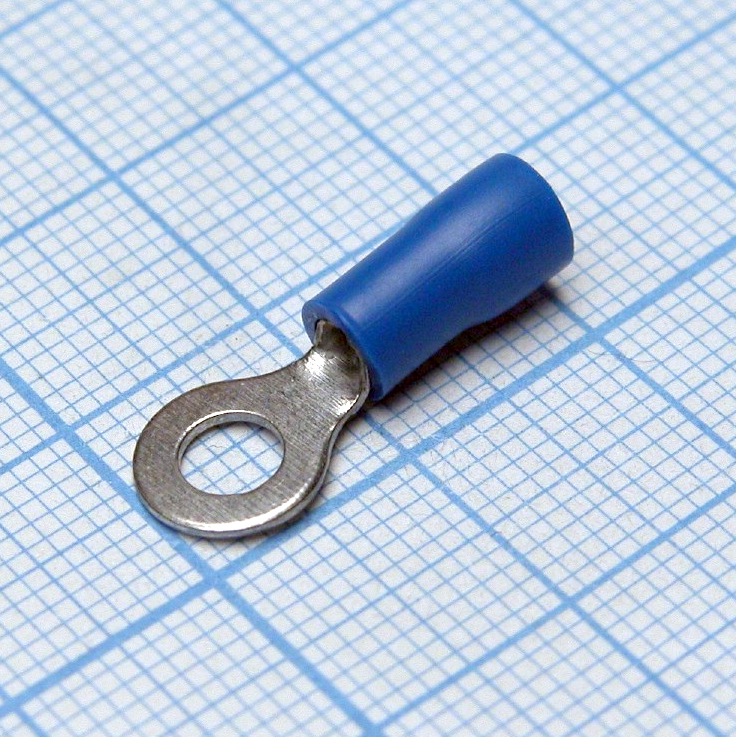наконечник кабельный кольцевой с изоляцией d=4.3мм, сеч. пров.0.5-1.5мм2