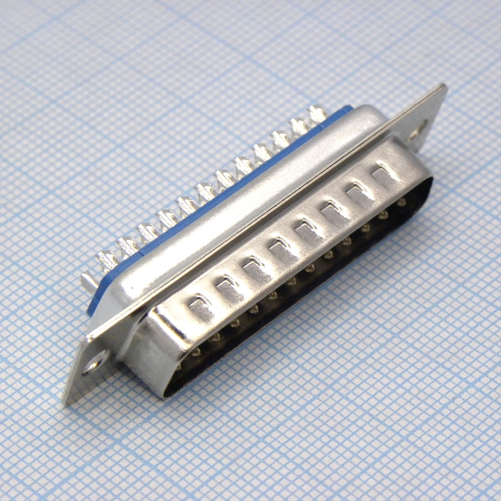 вилка 25 pin на кабель (пайка)
