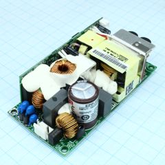 AC-DC, 100Вт (вент. 150Вт), ККМ, вход 90…264V AC, 47…63Гц /127…370В DC, выход 24В/4.2A (вент. 6.25А), рег. вых 23.52…25.2В, изоляция 3000В AC, открытая плата 102х51х29мм, -30…+70°С, доп. выход 12В/0.3А