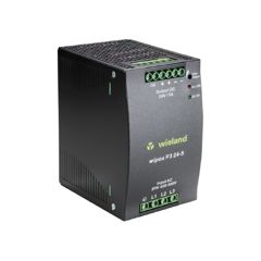 Источник питания, однофазный, 24 V / 5 A, 142,5 W; диапазон входных напряжений: 115/230 V AC, 210 – 375 V DC; габариты (мм): ширина x высота x глубина: 64 x 124.5 x 123.6; вес 0,92 кг; монтаж: на DIN рейку, температура окружающей среды –35°C…+70°C