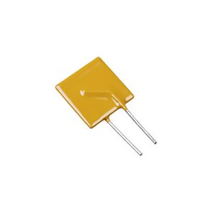 Самовосстанавливающийся предохранитель PTC 1.1A(hold) 2.2A(trip) 72V 40A 1.5W 8.2s 0.15Ohm, радиальные выводы, 10.84 X 3.1 X 16.84mm, россыпью