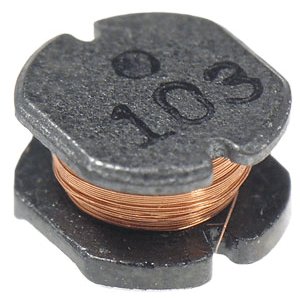 Катушка индуктивности SMD проволочная, на ферритовом сердечнике 100мкГн ±10% 1кГц 40-добротность 400мА 1.6Ом лента на катушке