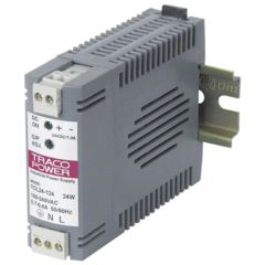 DC-DC Din, 24Вт, Uвх=18…75В, Uвых=24В/1А, изоляция 1500В AC, рег.вых 24…28В, на DIN-рейку, 100х75х27мм, -25°С…+70°С