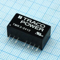 Преобразователь DC/DC на печатную плату вход 24В выход 12В 0.25A 3Вт 7-Pin SIP