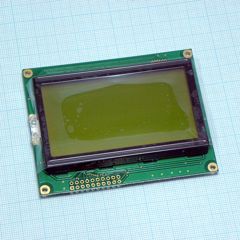 ЖКИ графич, 128 x 64, STN Ж-Зел. Positive/Transfl, подсв. LED Ж-Зел., VDD = 5V, 6 o'cl, -20...+70 C