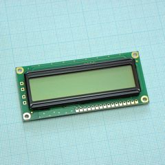 ЖКИ знакосинтезирующий 16 x 1, STN Серый Позитивный/отражающий без подсветки, размеры 80x36 мм, видимая область 66x16 мм, -20...70°C, контактные площадки сверху 15 выводов