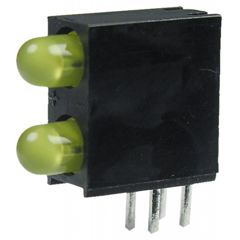 Светодиодный модуль 2LEDх3мм/желтый/588нм/8-15мкд/60°