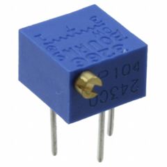 Потенциометр многооборотный керметный 20кОм 0.25Вт PC PIN
