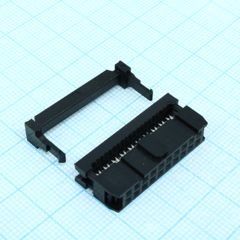 IDC разъем, розетка на плоский шлейф 20pin(2x10), шаг 2.54мм