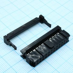 IDC разъем, розетка на плоский шлейф 24pin(2x12), шаг 2.54мм