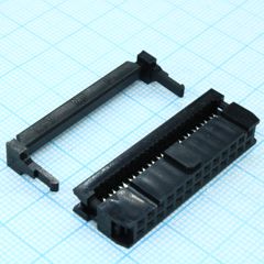 IDC разъем, розетка на плоский шлейф 26pin(2x13), шаг 2.54мм