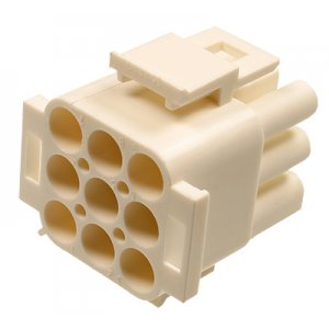 Корпус разъема, Серия Universal MATE-N-LOK, розетка, 9 вывод(-ов), 6.35 мм