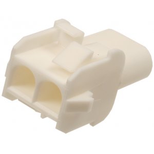 Корпус разъема Universal MATE-N-LOK, вилка 2PIN, In-Line (Nylon, UL 94V-0) без контактов, шаг 6.35 мм