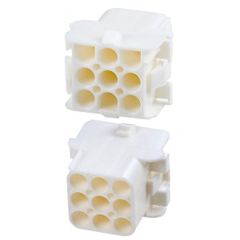 Корпус разъема Universal MATE-N-LOK, вилка 9PIN, Matrix (Nylon, UL 94V-0) без контактов, шаг 6.35 мм