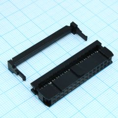 IDC разъем, розетка на плоский шлейф 30pin(2x15), шаг 2.54мм