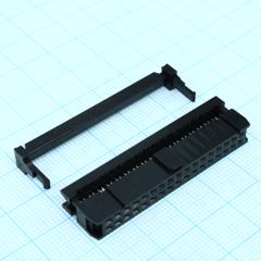 IDC разъем, розетка на плоский шлейф 34pin(2x17), шаг 2.54мм