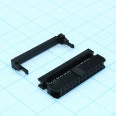 IDC разъем, розетка на плоский шлейф 24pin(2x12), шаг 2.00мм