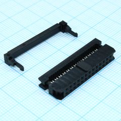 IDC разъем, розетка на плоский шлейф 26pin(2x13), шаг 2.00мм