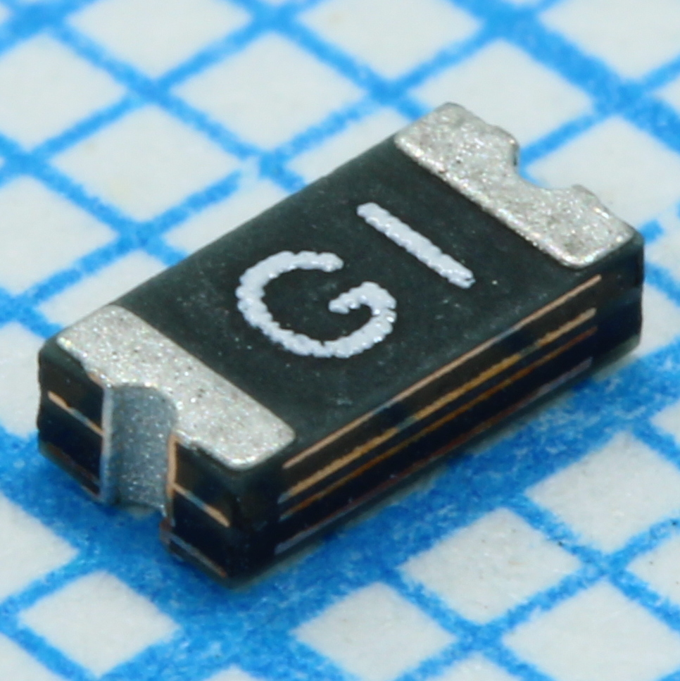 Самовосстанавливающийся предохранитель PTC 0.75A(hold) 1.5A(trip) 13.2VDC 100A 0.6W 0.2s 0.09Ohm SMD Solder Pad 1206 T/R