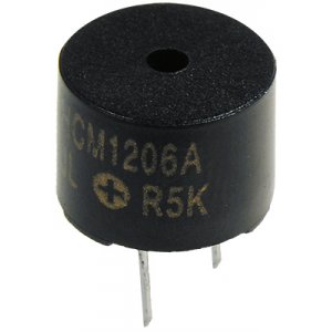 Звукоизлучатель электромагнитный, +6V d=12mm  30 мА, 85 дБ, 2.3 кГц, h=9.5 мм