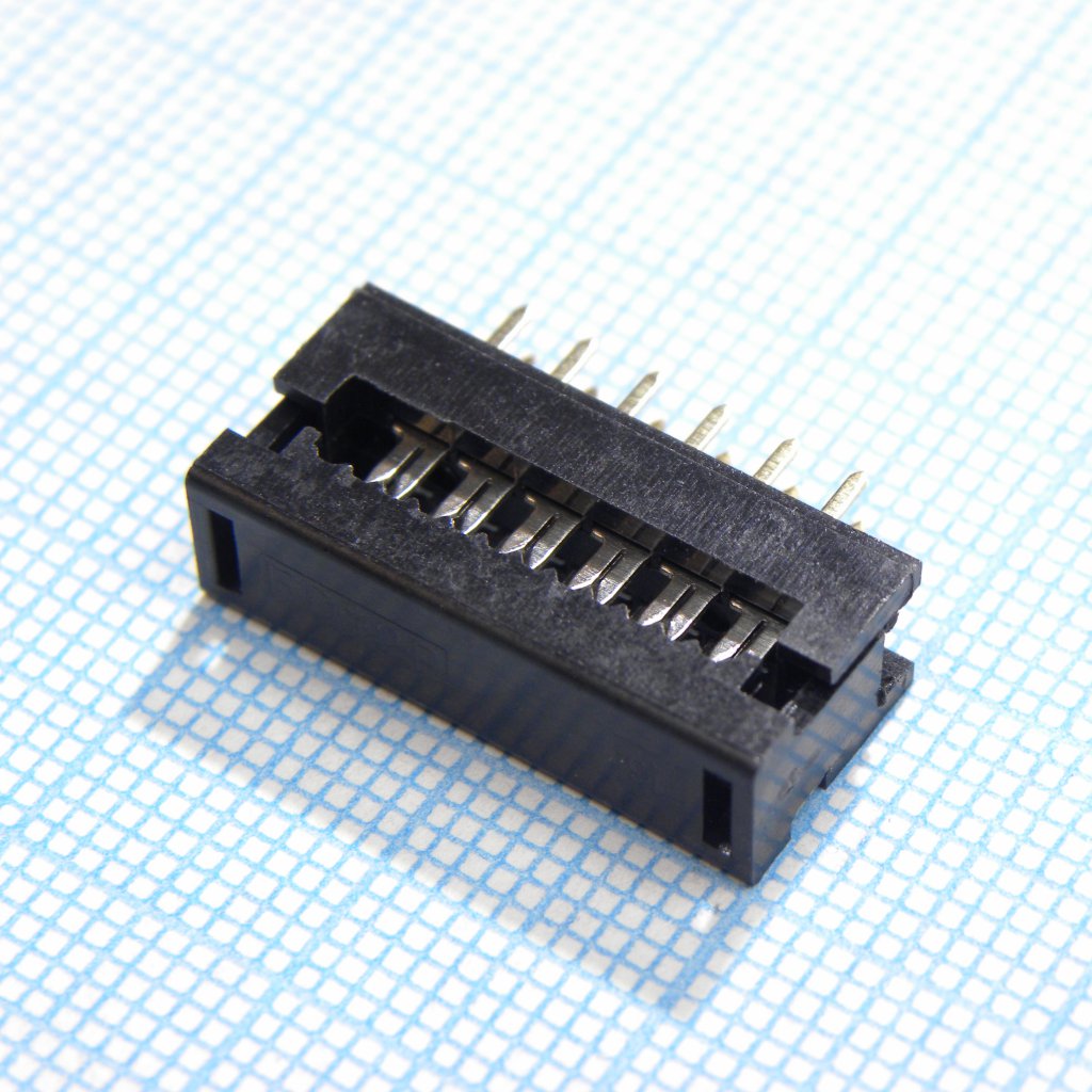 FDC разъем для шлейфа на плату 12pin(2x6), шаг 2.54мм