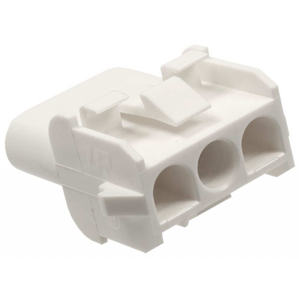 Корпус разъема Universal MATE-N-LOK, вилка 3PIN, In-Line (Nylon, UL 94V-0) без контактов, шаг 6.35 мм