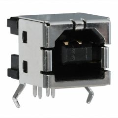 Разъем USB, Тип B, USB 2.0, розетка угловая, 4 контакта