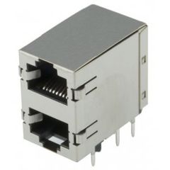 Модульный разъем, Cat5, Modular Jack, 2 x 1, Stacked, 8P8C, Cat5