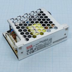 AC-DC с функцией UPS, 35Вт, вход 90...264В АС/127...370В DC, выход1: 13.8В/0…1.7А(2.6 А макс), выход зарядного устройства 13.8В/0.9А, рег. вых.1 12…15В, изоляция 3000В АС, в кожухе 86.4х59.6х30мм, -30...+70°С