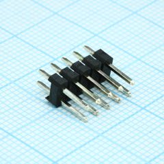 Соединитель штыревой, вилка на плату двухрядная прямая 10pin(2x5), шаг 2.54мм